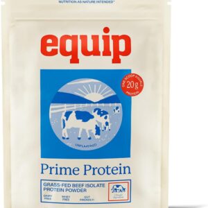 Equip Foods Prime Protein Powder | Clean, Grass Fed Beef Protein Powder | Carnivore Protein Isolate | Paleo, Keto Friendly | Gluten & Dairy Free | Helps Build & Repair Tissue | 30 Servings, Unflavored