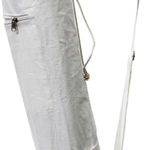 INDIAN CRAFT CASTLE Yoga Mat Bag, Full-Zipper Yoga Mat Carrier with Adjustable Strap, Front & Exterior Phone Pocket, Stylish & Functional Fitness Mat Holder for Women & Men (White)