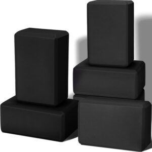 Wettarn 6 Pack Yoga Blocks 9 x 6 x 4 Inch Eva Foam Lightweight Non Slip Yoga Props for Yoga Pilates Stretching Meditation