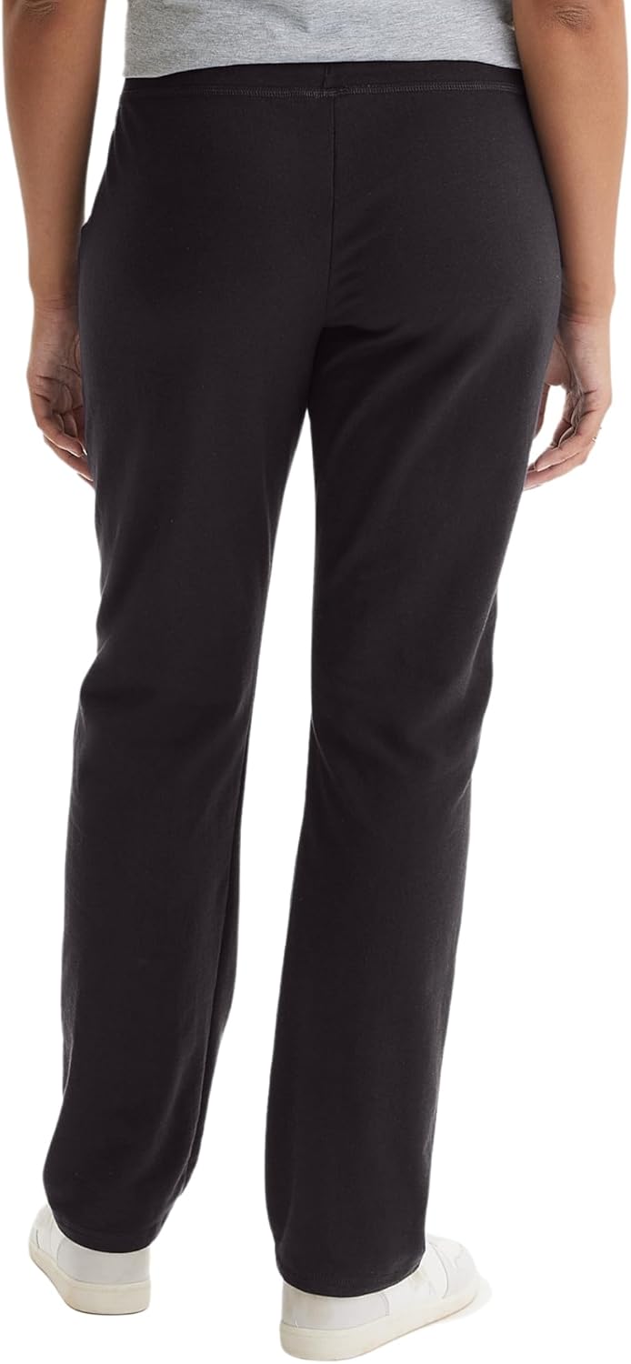 Hanes Womens French Terry Pants, Pocket Lounge Pants for Women, Lighter-Than-Fleece Loungewear, 31” - Image 2