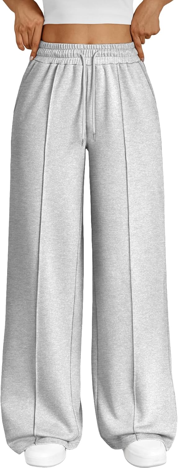 Trendy Queen Womens Wide Leg Sweatpants Baggy Loose Fall Barrel Casual Lounge Athletic Pants Comfy Teen Girl Cute Joggers