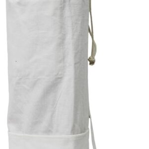INDIAN CRAFT CASTLE Yoga Mat Bag, Full-Zipper Yoga Mat Carrier with Adjustable Strap, Front & Exterior Phone Pocket, Stylish & Functional Fitness Mat Holder for Women & Men (White)