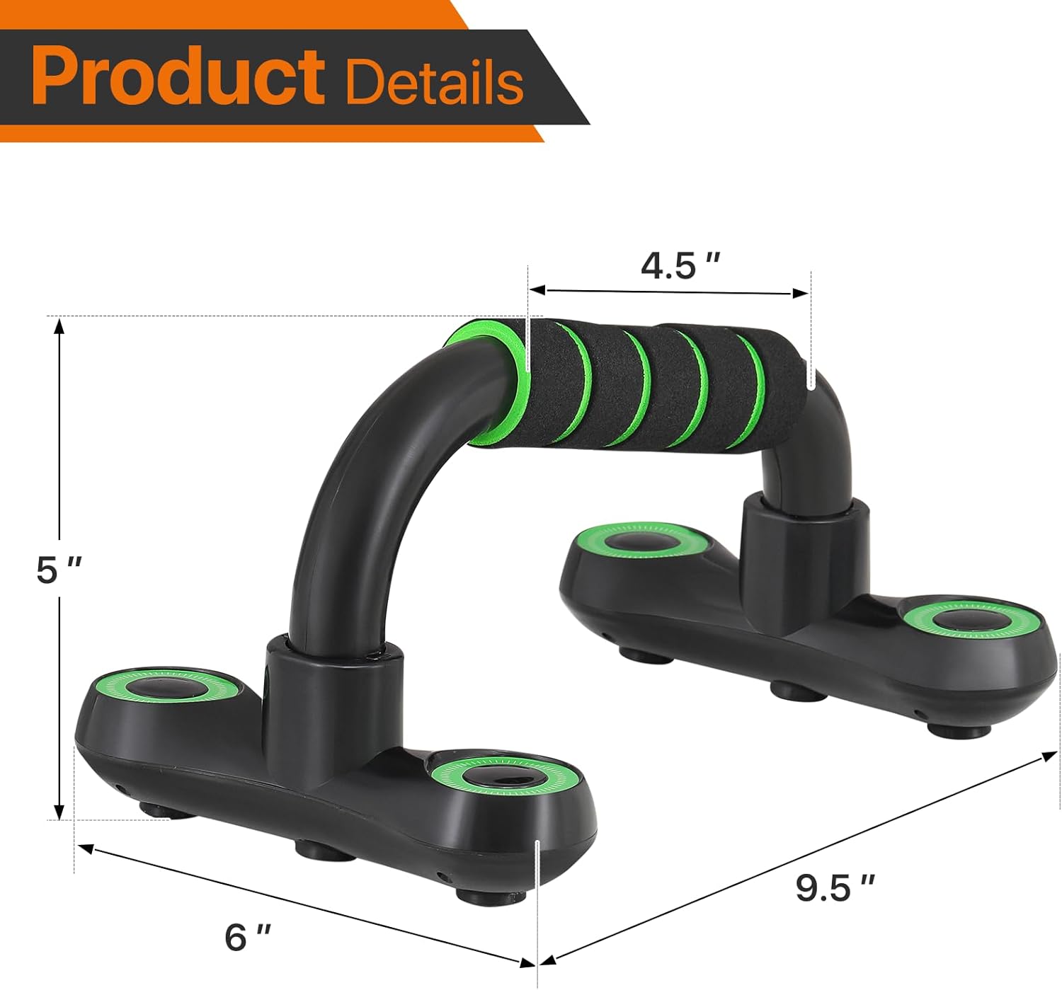 SFIHOME Push Up Bars Strength Training, Portable Non-Slip Pushup Handles with Cushioned Foam Grip, Sturdy Structure, Perfect Push Up Handles for Floor, Home Gym Fitness Workout Equipment - Image 2