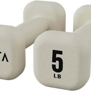 PAETA Neoprene Dumbbell, Hand Weights with Curved Grip for Women, Anti-Slip, Anti-Roll, Square Dumbbells for Full-Body Workout, Strength Training