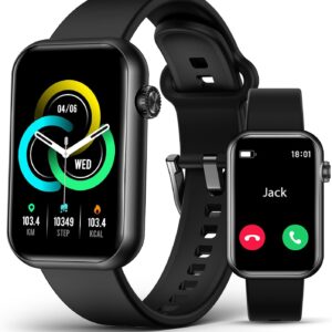 Smart Watch Fitness Tracker (Answer/Make Calls), 24/7 Heart Rate Spo2 Blood Pressure Monitor Sleep Tracker, 114 Sports Modes Calorie Step Tracker Pedometer, Waterproof Activity Tracker for Women Men