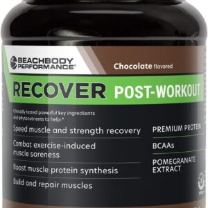 BODi Recover Whey Protein Powder Blend– Post-Workout Chocolate Whey Supplement for Muscle Recovery with 20g Protein, BCAAs, Pomegranate Extract – Fast Recovery – 20 Serving Tub