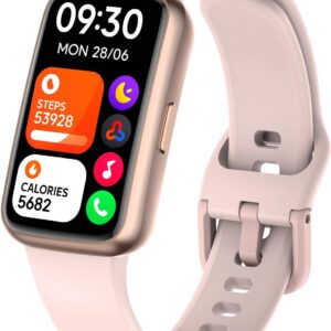 Fitness Tracker Smart Watch for Men Women, 1.47″ HD with Bluetooth, 24/7 Heart Rate & Blood Oxygen Monitor, Sleep & Step Counter, 100+ Sports Modes, IP68 Waterproof, Compatible with Android iOS