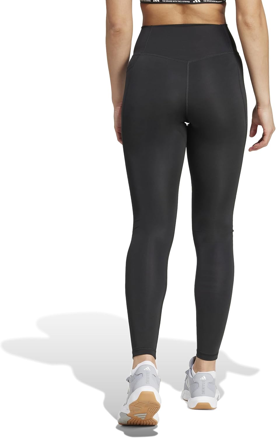 Adidas Womens Optime Essentials Stash Pocket Full-Length Leggings - Image 2