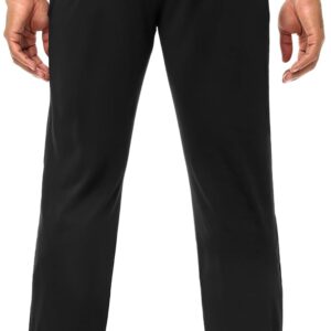 MIER Mens Athletic Sweatpants for Workout Gym Running Jogging Active Lightweight Track Sweat Pants, 3 Zipper Pockets Bottoms