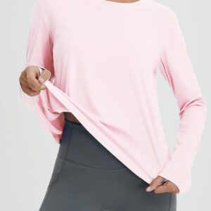 baleaf Women’s Long Sleeve Workout Tops Athletic Shirts Split Back Running Gym Quick Dry Sun Protection UPF 50+
