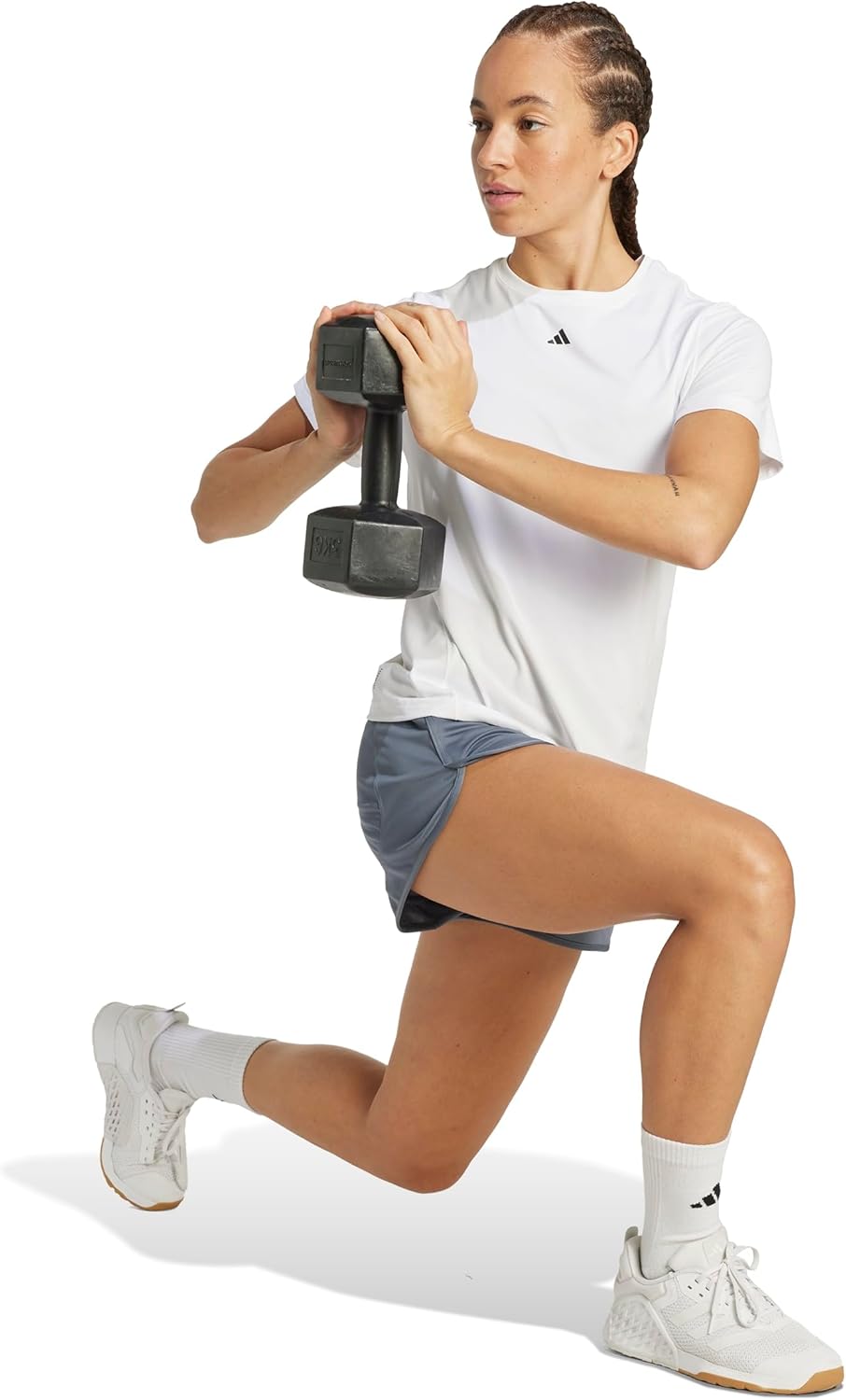 Adidas Womens Pacer Essentials Knit High-Rise Shorts - Image 2