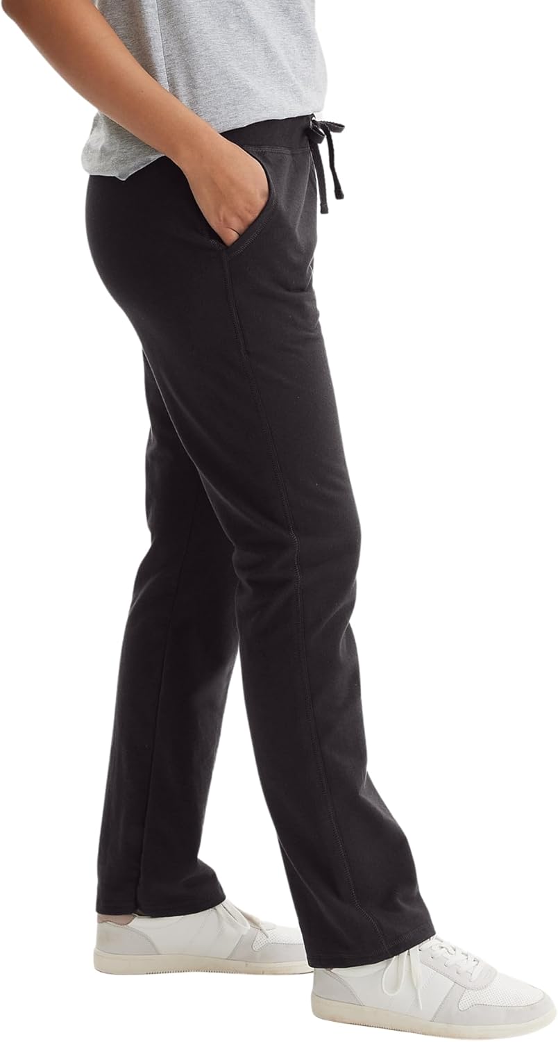 Hanes Womens French Terry Pants, Pocket Lounge Pants for Women, Lighter-Than-Fleece Loungewear, 31” - Image 3