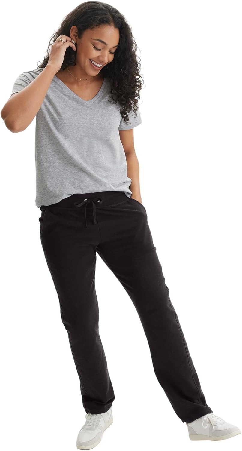Hanes Womens French Terry Pants, Pocket Lounge Pants for Women, Lighter-Than-Fleece Loungewear, 31” - Image 4