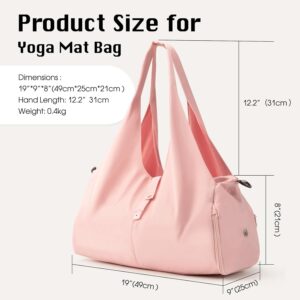 Yoga Mat Bag, Gym Tote Bag, Large Capacity Yoga Bag with Adjustable Strap For Pilates,Office, Travel, Workout,Beach And Gym