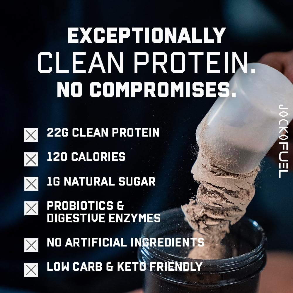 Jocko Fuel Mölk Whey Protein Powder 22g Protein - Low Sugar Monk Fruit Blend - Muscle Recovery & Growth, Packaging May Vary (26 Servings, Chocolate Milkshake) - Image 4