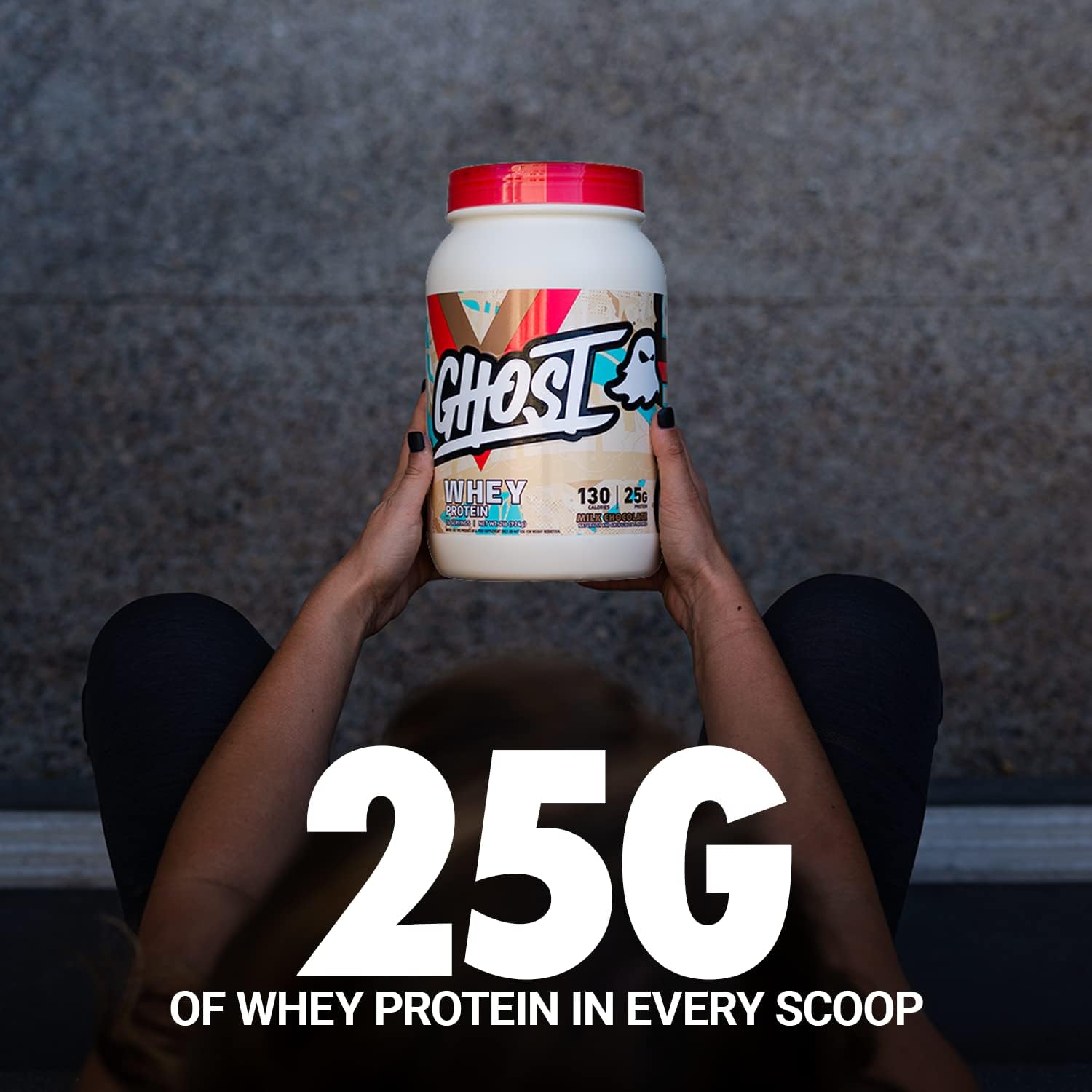 GHOST Whey Protein Powder, Milk Chocolate - 2LB, 25G of Protein - Whey Protein Blend - Post Workout Fitness & Nutrition Shakes, Smoothies, Baking & Cooking - Soy & Gluten-Free - Image 3