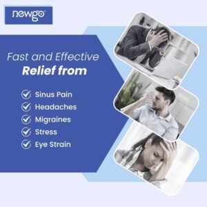 Heating Pad Sinus Relief Mask Moist Heat Face Eye Mask Microwavable, Warm Compress for Sinus Pressure Relief, Migraine, Tension Headache Relief – Blue