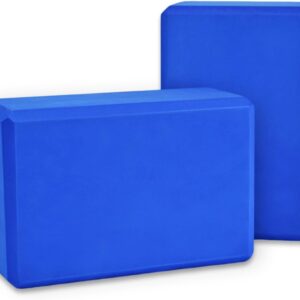 YogaAccessories High Density and Lightweight Foam Yoga Blocks – Strength and Flexibility Aid (Set of 2)