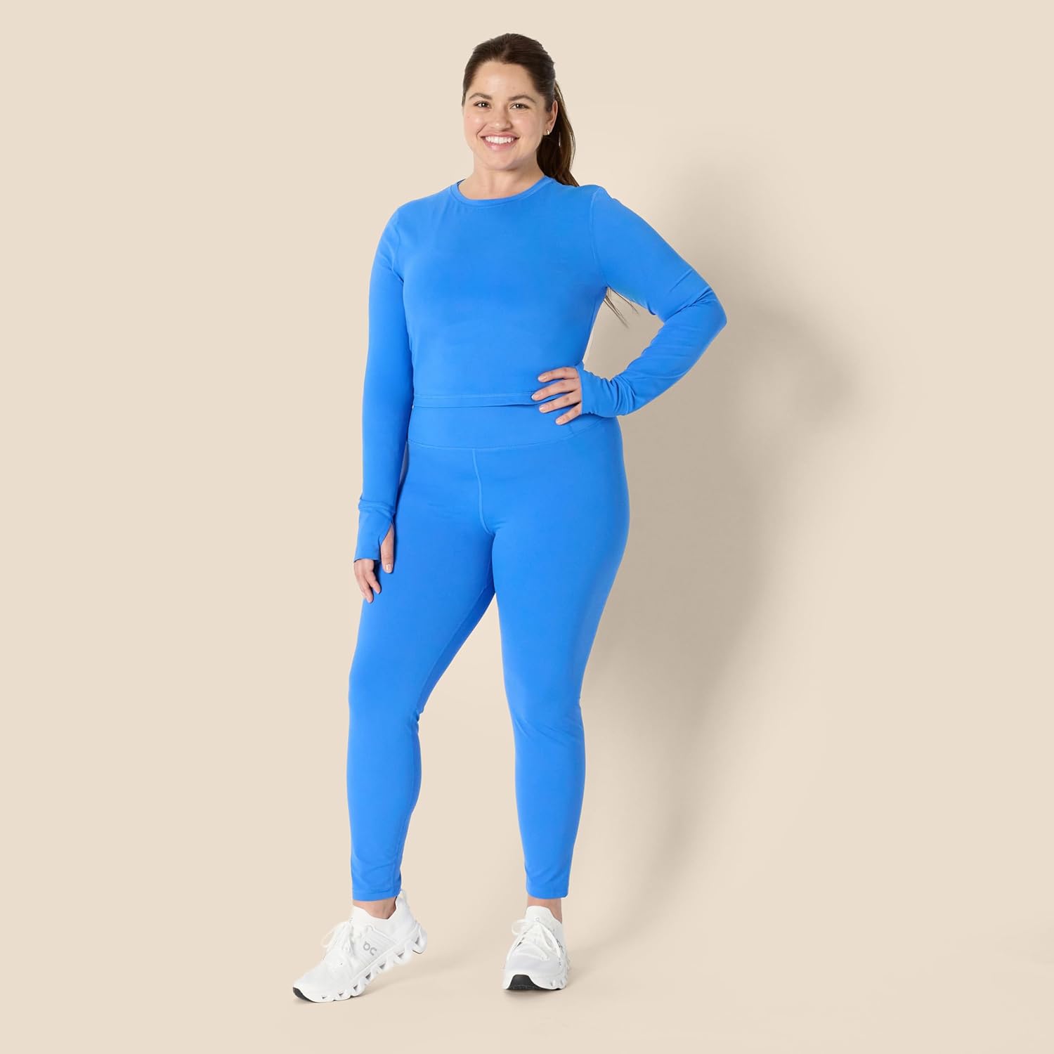 Amazon Essentials Womens Active FormFlex Buttery Soft Long Sleeve Slim Fit Crop Layering Workout Top - Image 8