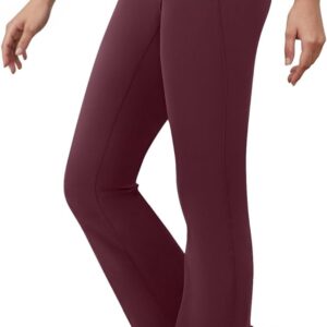 Yoga Pants for Women High Waisted Flare Leggings Bell Bottom Leggings Front Seamless Flared Workout Pants Tummy Control