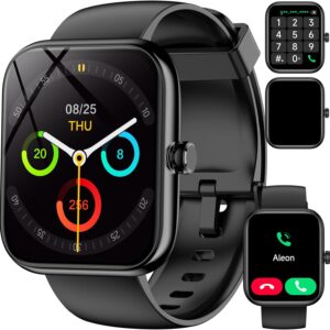 Smart Watch for Men Women(Alexa Built-in‌), 1.83″ HD Touch Screen Fitness Watch, Sleep Heart Rate Monitor, 120+ Sports Modes, IP68 Waterproof, Activity Trackers Compatible with Android iPhone