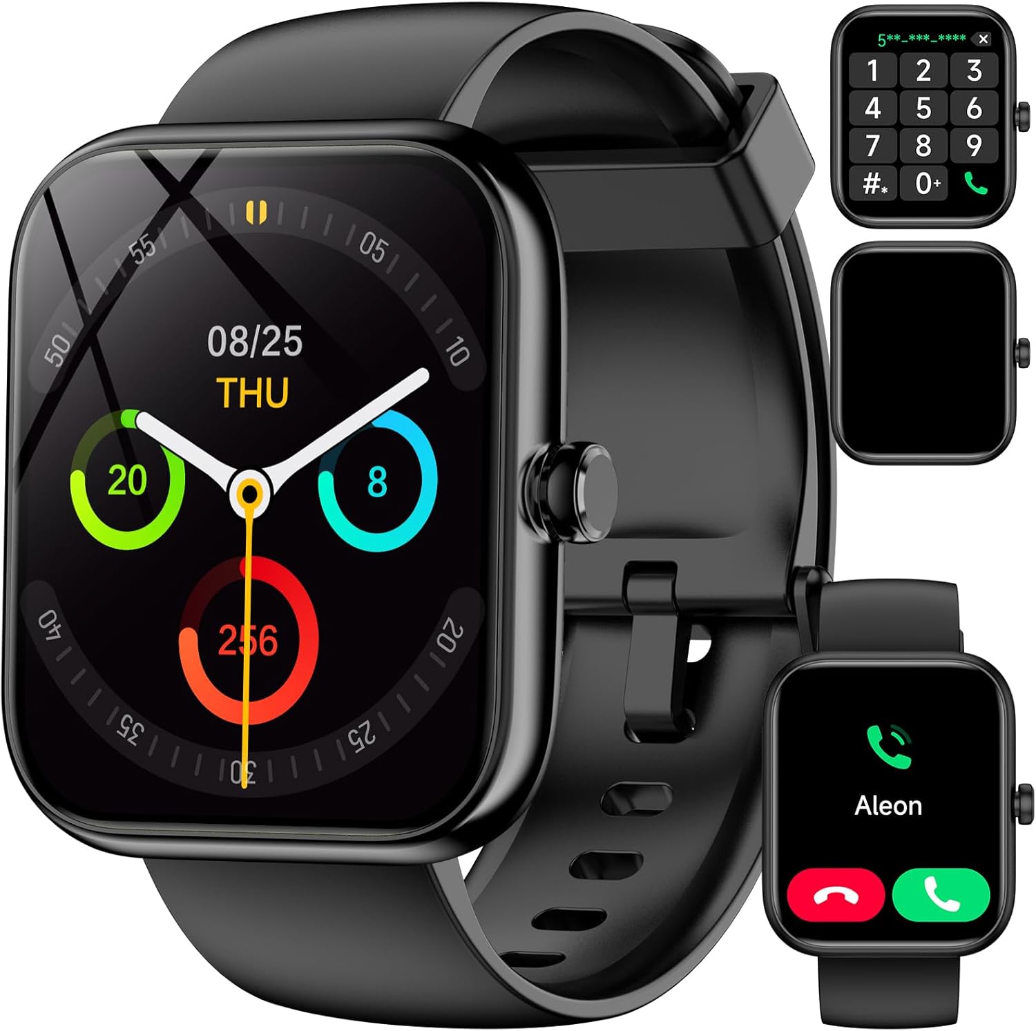 Smart Watch for Men Women(Alexa Built-in), 1.83" HD Touch Screen Fitness Watch, Sleep Heart Rate Monitor, 120+ Sports Modes, IP68 Waterproof, Activity Trackers Compatible with Android iPhone