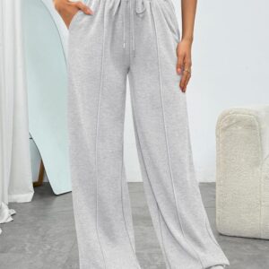 Trendy Queen Womens Wide Leg Sweatpants Baggy Loose Fall Barrel Casual Lounge Athletic Pants Comfy Teen Girl Cute Joggers