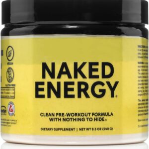 NAKED Energy – Pure Pre Workout Powder for Men and Women, Vegan, Unflavored, Healthy Pre Workout – No Added Sweeteners, Colors Or Flavors – 50 Servings