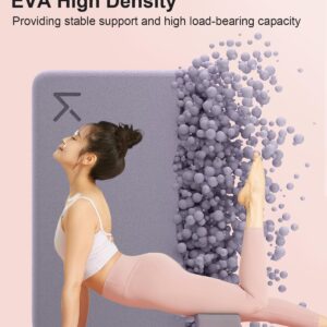 KEEP Yoga Block, High-Density EVA Foam 2 Pack Yoga Block with Non-Slip Textured Surface, Supportive, Lightweight – Ideal for Yoga (2-Pack-Purple)