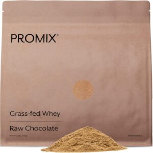 ProMix Nutrition Whey Protein Powder, Chocolate – Grass-Fed – ­Post Workout Fitness & Nutrition Shakes, Smoothies, Baking & Cooking Recipes – Gluten-Free – 2.5 Pound (Pack of 1)
