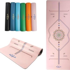 Aloha Bliss Premium Yoga Mat – 72” x 27 – Thick, Non-Slip & Durable | Sweat-Resistant, Lightweight & Portable | Perfect for Yoga, Pilates, Home Workouts, Gym & Studio Practice – Eco-Friendly