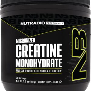 NutraBio Pure Micronized Creatine Monohydrate Powder Supplement, Unflavored, (150 g) – Supports Bulk Muscle Energy, Recovery, and Strength – HPLC Tested Creatine Powder Supplement for Men and Women