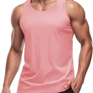 MAGCOMSEN Men’s UPF 50+ Tank Top Quick Dry Summer Workout Muscle Sleeveless Shirts for Swim Beach Bodybuilding