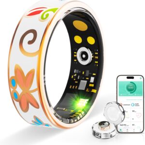 Smart Ring Health Tracker, for men and women, equipped with heart rate monitor, sleep tracker, 8 exercise modes, step counter, 5-7 days battery life, no subscription fee, IP68 waterproof R18 (9)
