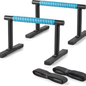 Strength Training Parallettes I-Sit Push Up Bars, Pushup Handles Calisthenics Equipment for Home Workout, Anti-slip Gymnastics Bars, Handstand & Dip Bar for Outdoor Exercise