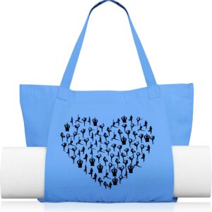Saintrygo Yoga Bags for Women with Mat Carrier Canvas Pilates Tote Carryall Fits All Your Stuff for Travel Gym Workout