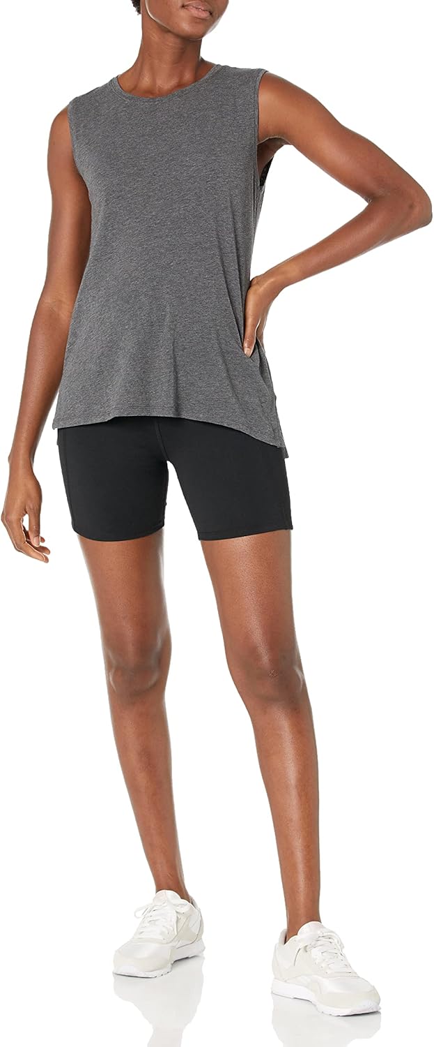 Amazon Essentials Women's Soft Cotton Relaxed-Fit Yoga Tank Top (Available in Plus Size) - Image 4