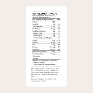 THORNE – Whey Protein Isolate – 21 Grams of Easy-to-Digest Whey Protein Powder – NSF Certified for Sport – Chocolate – 14.79 Ounces – 14 Packets