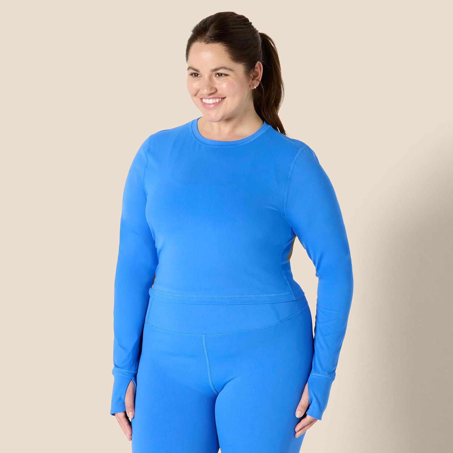 Amazon Essentials Womens Active FormFlex Buttery Soft Long Sleeve Slim Fit Crop Layering Workout Top - Image 7