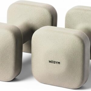 WeGym SafeGrip Square Dumbbells with Anti Slip Handles, Aesthetic Free Weights for Home Workouts, Stable Design Prevents Rolling during Floor Exercises