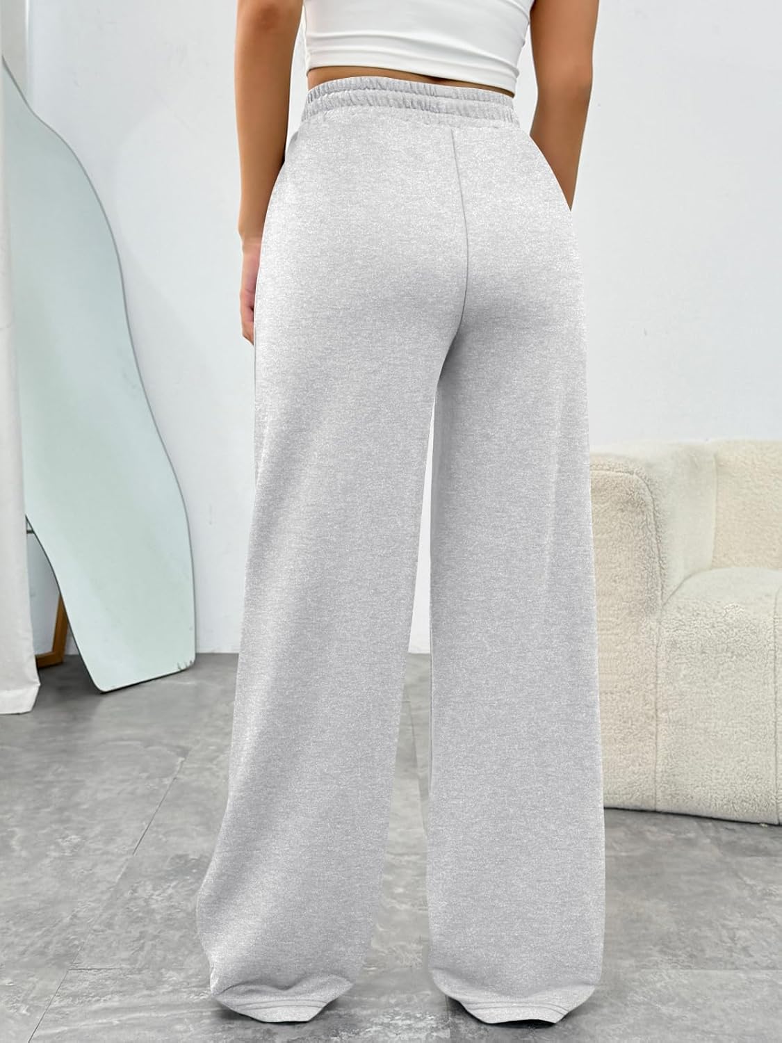 Trendy Queen Womens Wide Leg Sweatpants Baggy Loose Fall Barrel Casual Lounge Athletic Pants Comfy Teen Girl Cute Joggers - Image 4