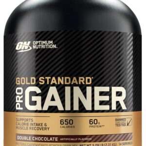 Optimum Nutrition GS Pro Gainer Weight Gainer Protein Powder, Double Chocolate, 5.09 Pounds (Packaging May Vary)