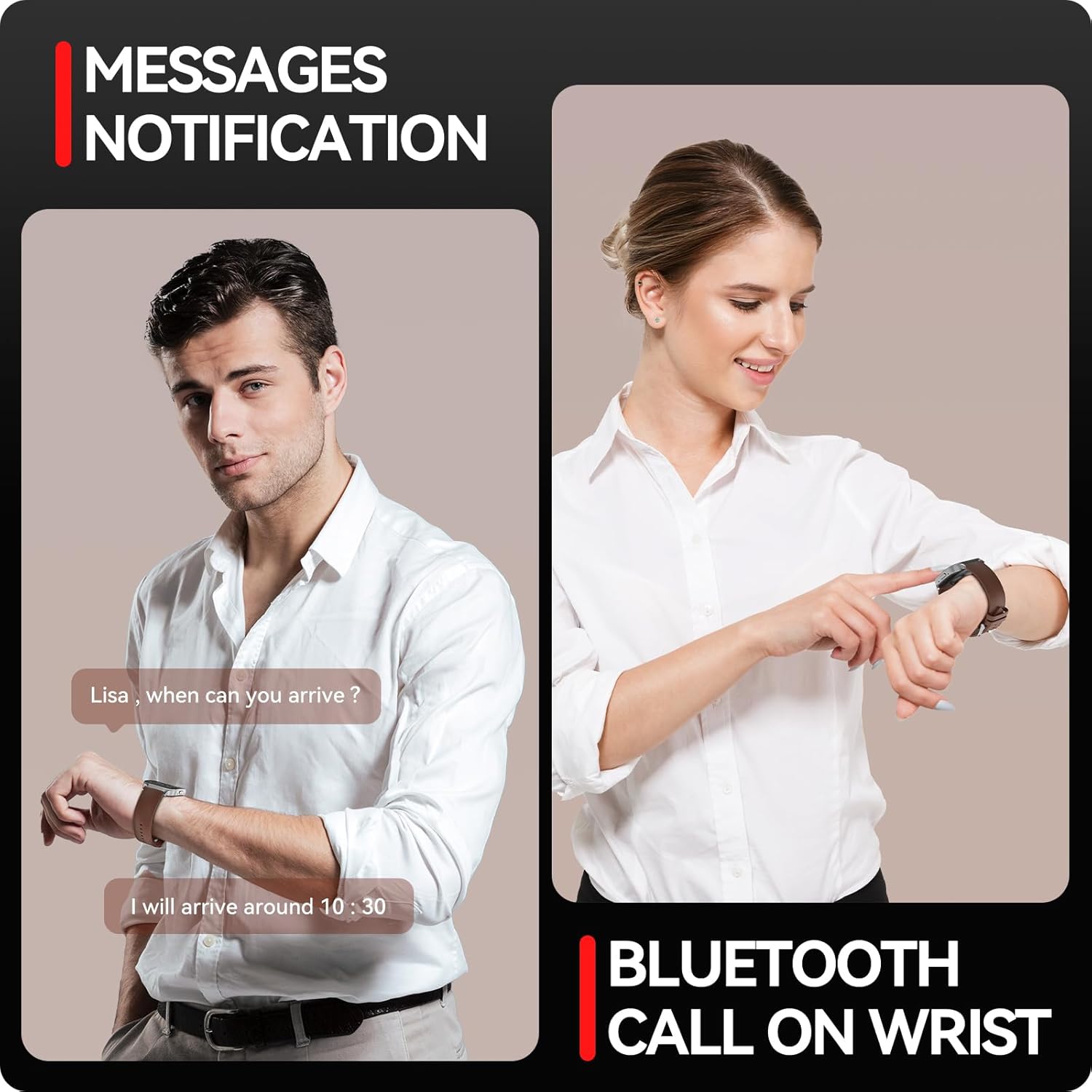 anyloop Smart Watch for Men Women, 1.96" AMOLED Display, Fitness Watch(Answer/Make Call) with Heart Rate Sleep SpO2 Monitor,IP68 Waterproof Activity Trackers and Smartwatches for iOS and Android - Image 3