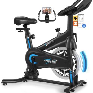 Exercise Bikes for Home,Indoor Cycling Bike with Adjustable Magnetic,Brake Pad Resistance Silent Belt Drive,330lbs Weight Capacity &Upgraded Version Seat for Home Cardio&Weight Loss