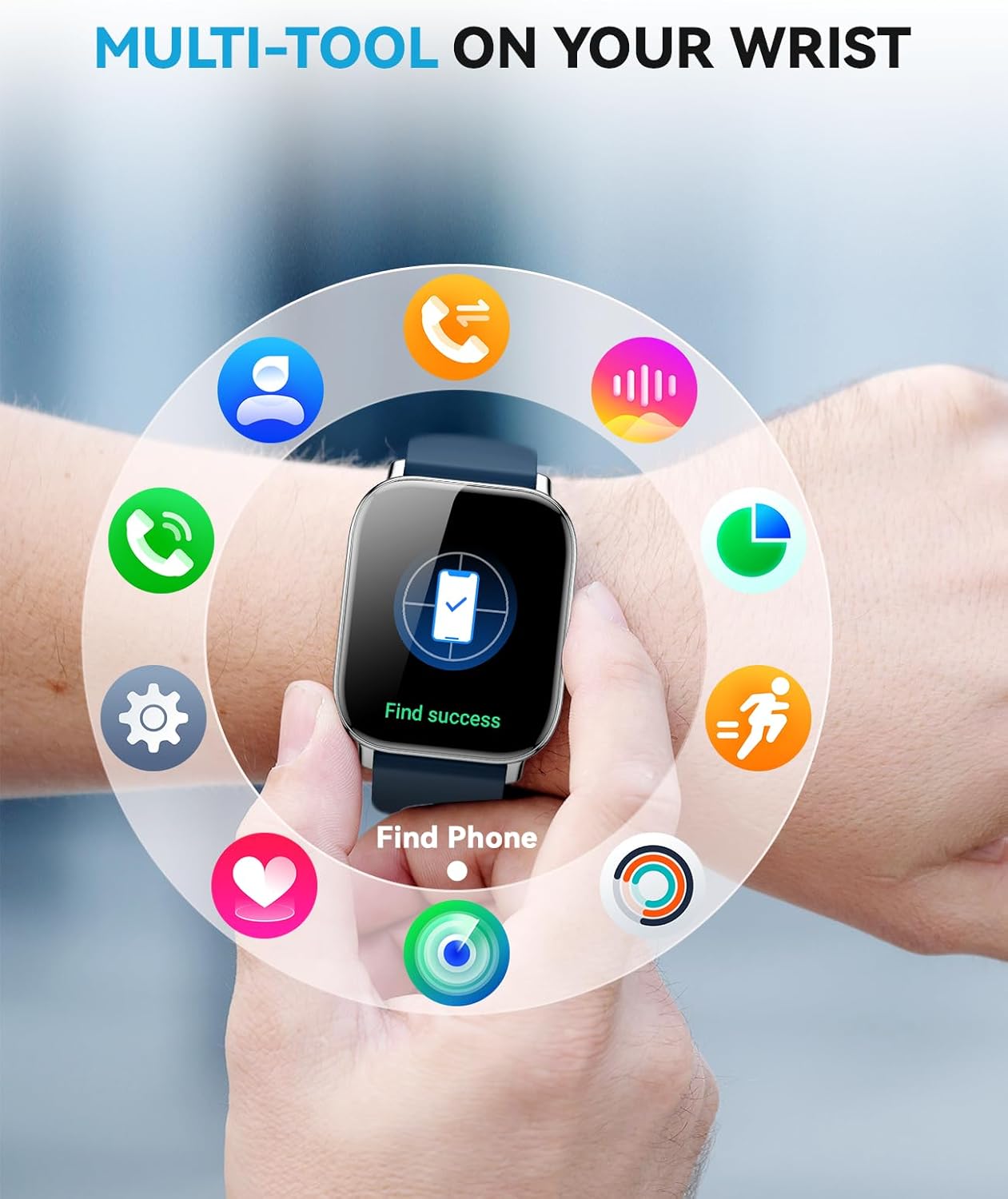 Smart Watch for Women Men- Answer/Make Call, 2025 IP68 Waterproof Fitness Step Sleep Tracker Watch with Monitor Activity Counter Smartwatch for Andriod iPhone iOS Samsung Compatible - Image 7