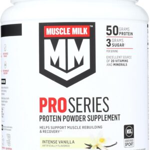 Muscle Milk Powder Pro Series, 50 Grams Protein, Intense Vanilla, 2 Pounds