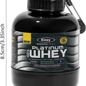 Kinoy Protein Powder and Supplement Keychain – Protein Powder Container with Durable Key-Chain Portable to-Go Container for The Gym, Workouts, Fitness, and Travel (Big 2PC, NO)