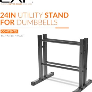 CAP Barbell 24″ Utility Rack for Dumbbells, Medicine Balls and Kettlebells