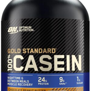 Optimum Nutrition Gold Standard 100% Micellar Casein Protein Powder, Slow Digesting, Helps Keep You Full, Overnight Muscle Recovery, Chocolate Peanut Butter, 4 Pound (Packaging May Vary)