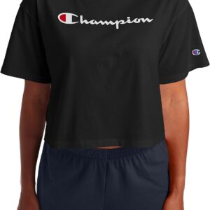 Champion Women’s Cropped T-shirt, Classic Cropped Tee Shirt for Women, Crop Top Tee Shirts